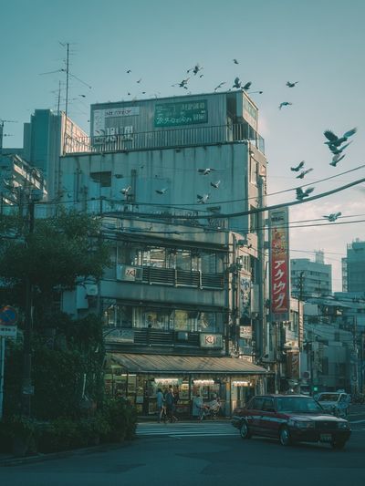 Tokyo Street Dusk Photography Poster. poster
