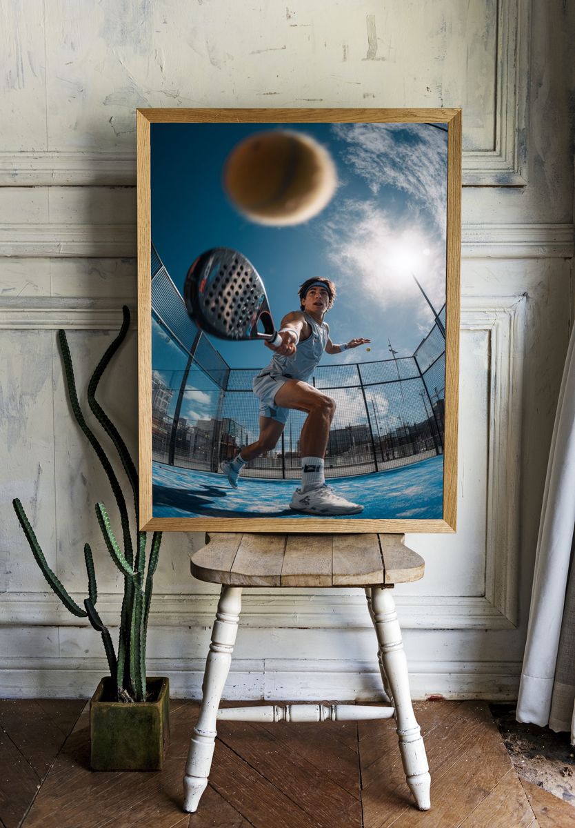 Tennis Player Action Shot Poster. — room view 1