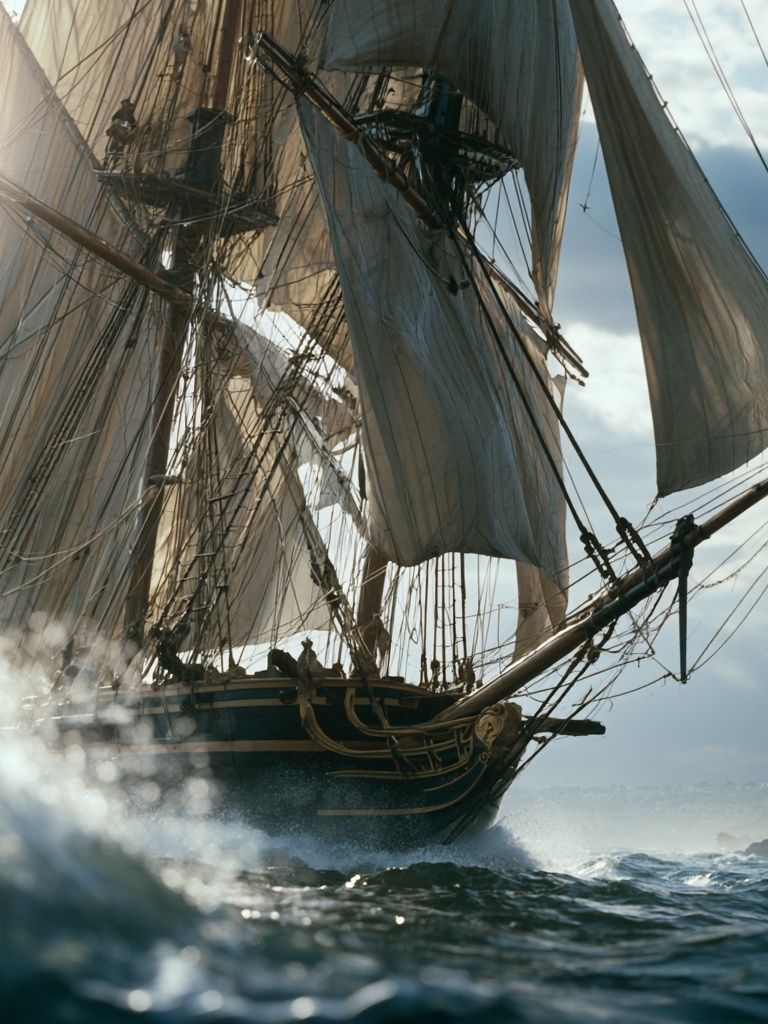 Tall Ship at Sea Photography Poster. poster — photography art