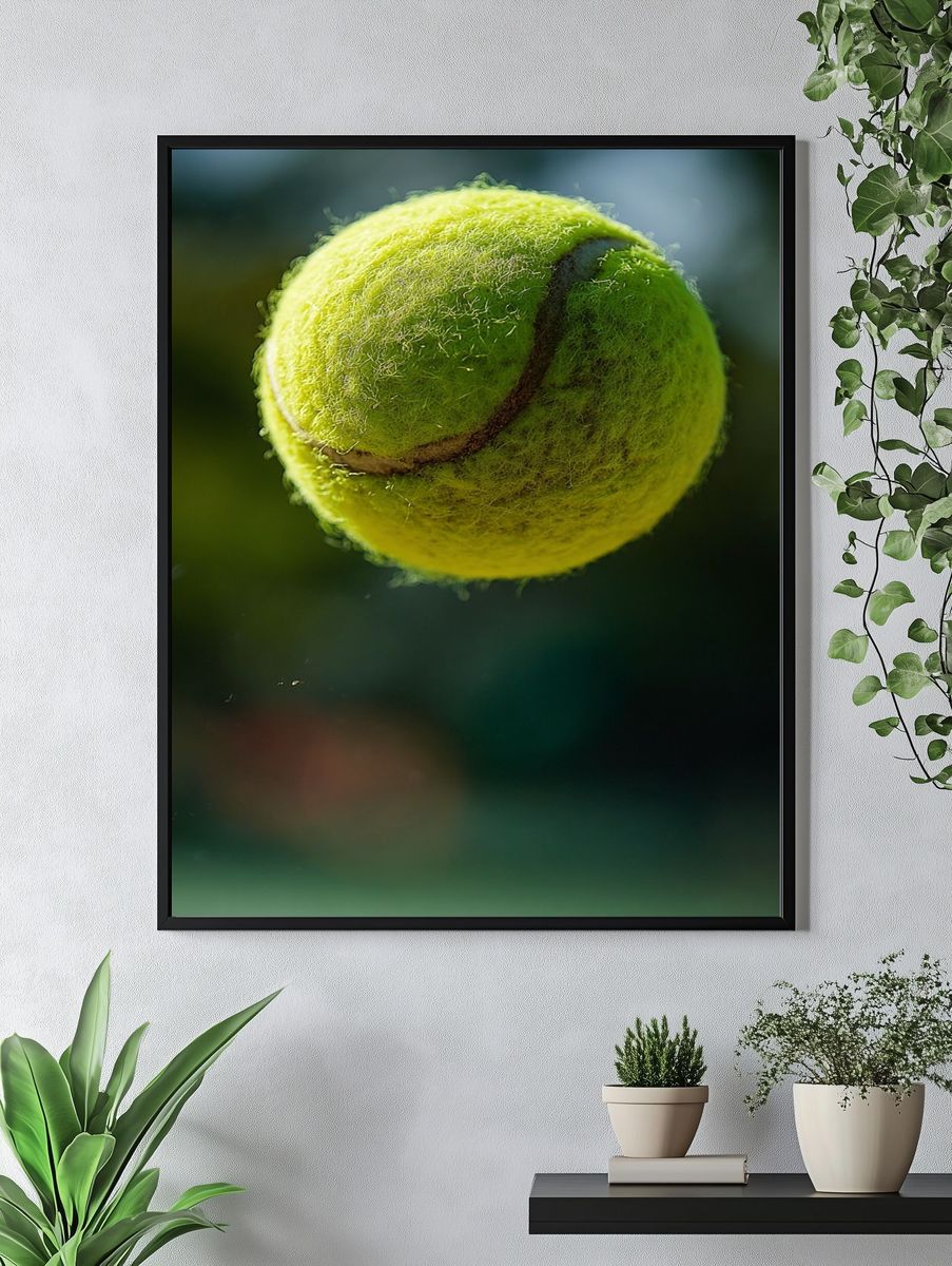 Tennis Ball — Sports Photography Print. — room view 4