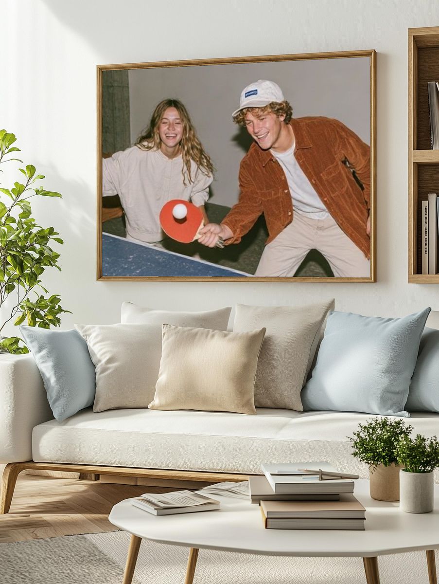 Table Tennis Friends Photography Poster. — room view 2