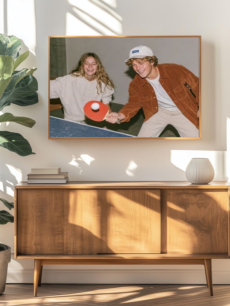 Table Tennis Friends Photography Poster. — room view 3