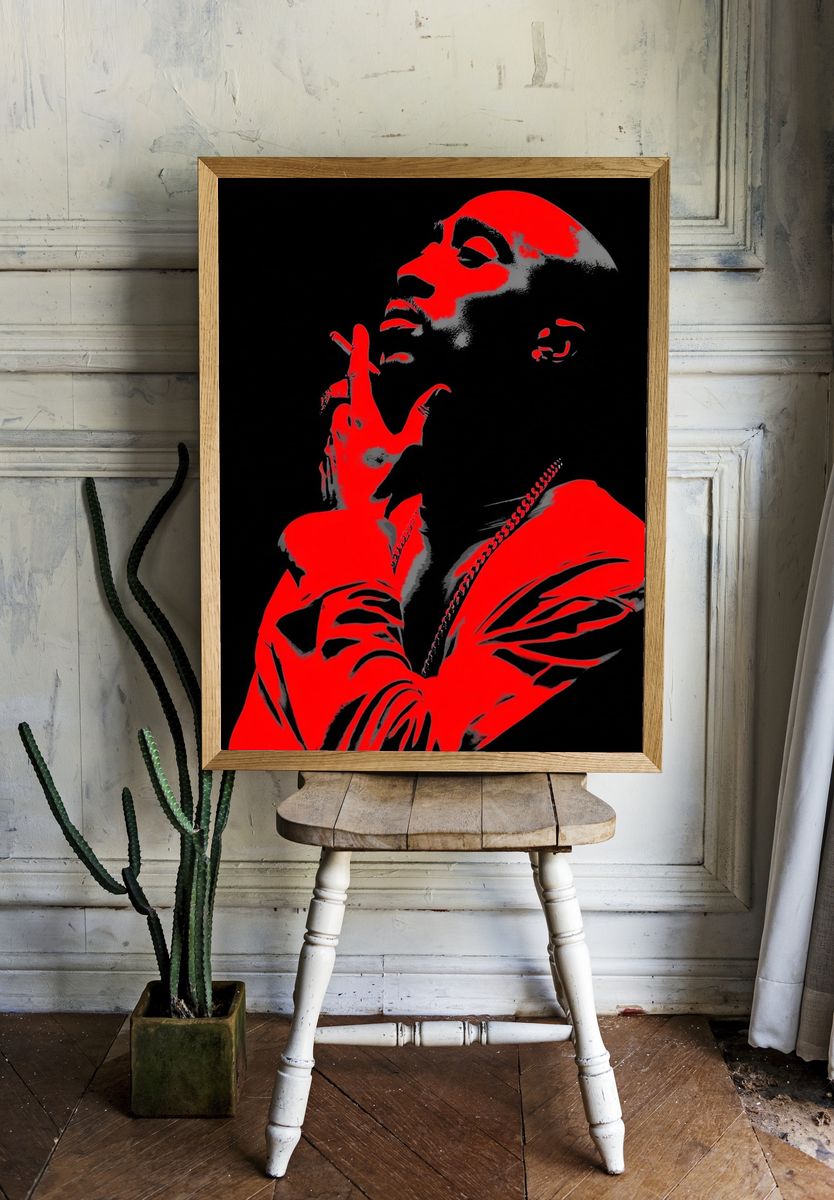 Tupac Shakur — Pop Art Print. room preview