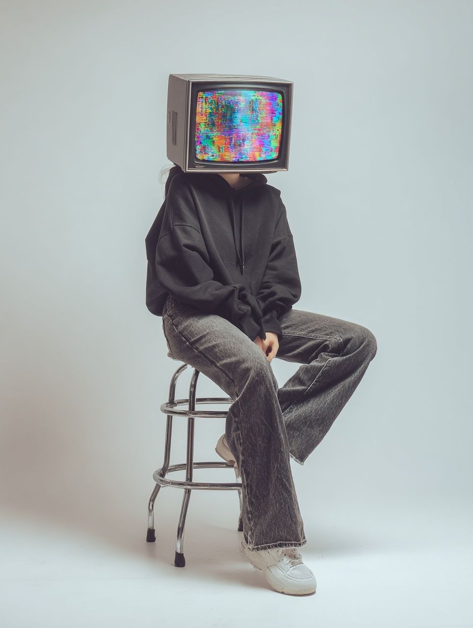 TV Head Portrait Photography Poster. poster — photography art