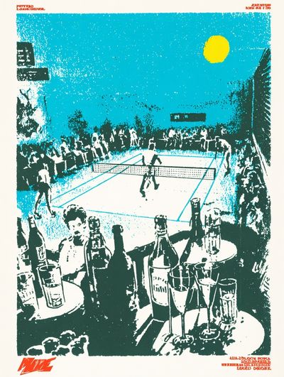 Tennis Match — Vintage Print. poster print