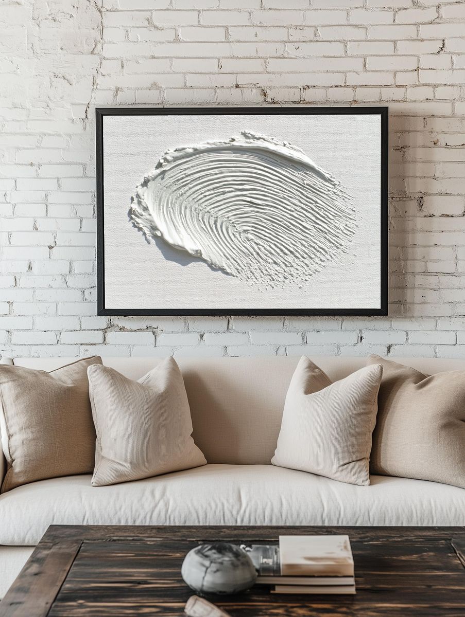 Textured White Abstract Poster. room preview