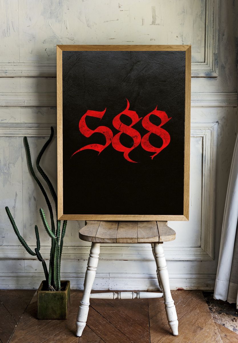 588 Gothic Typography Poster. — room view 1