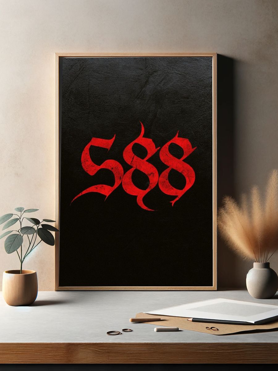 588 Gothic Typography Poster. — room view 2