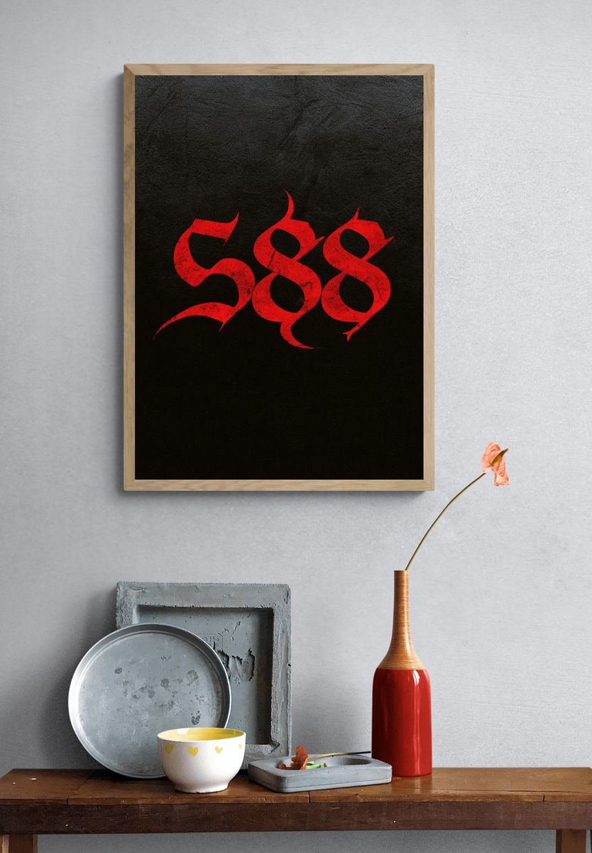 588 Gothic Typography Poster. — room view 3