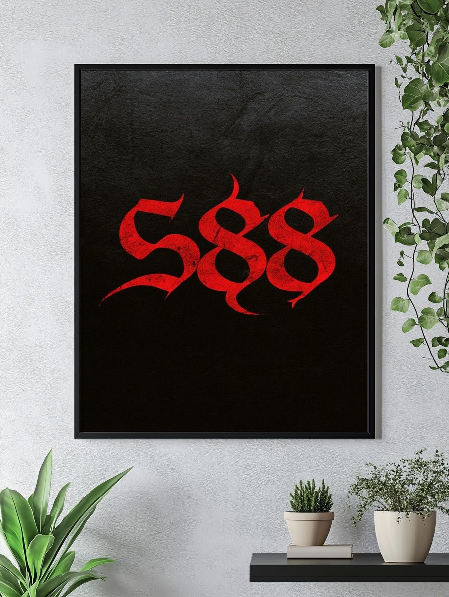 588 Gothic Typography Poster. — room view 4