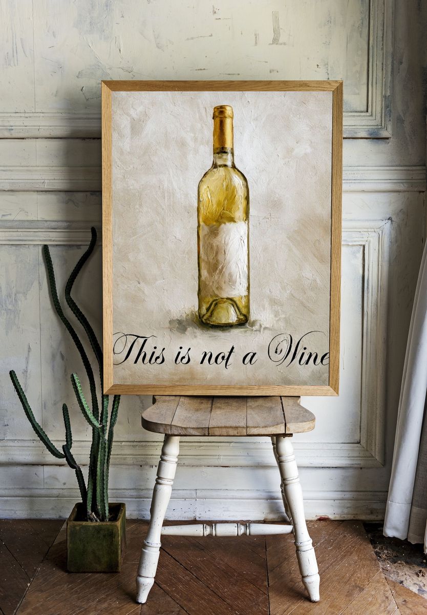 This Is Not a Wine Typography Poster. — room view 1