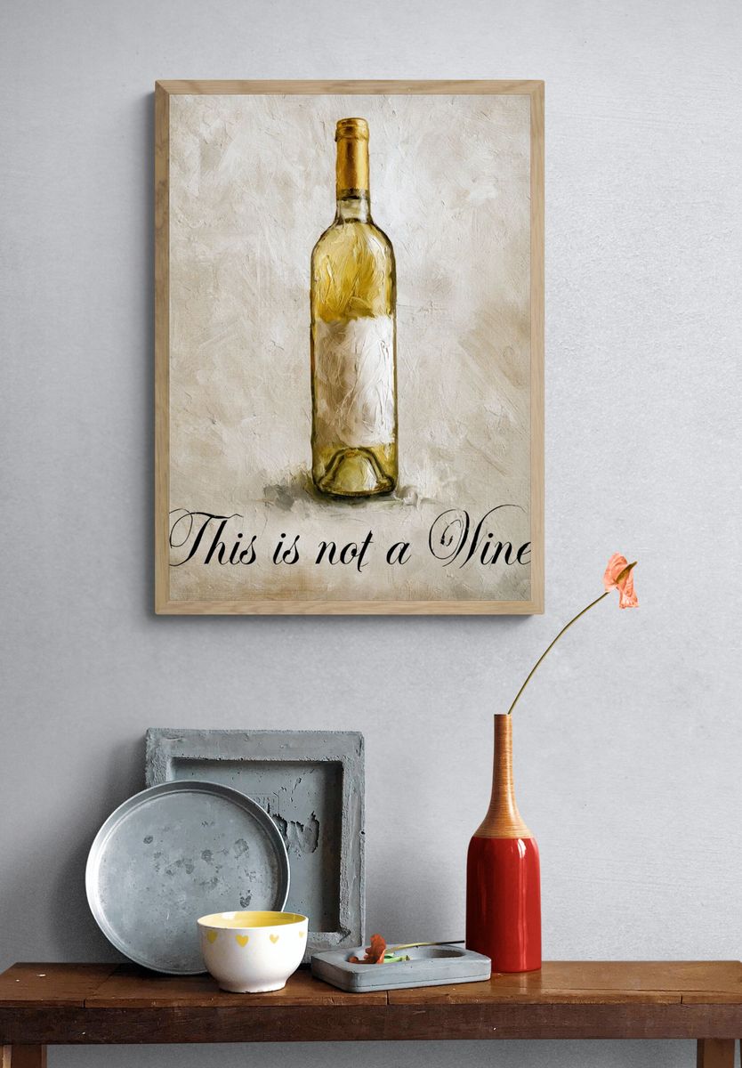 This Is Not a Wine Typography Poster. — room view 3