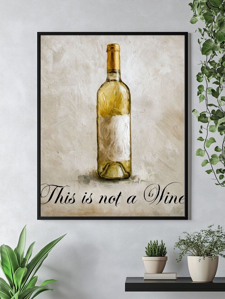 This Is Not a Wine Typography Poster. — room view 4