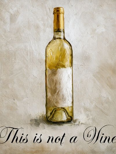 This Is Not a Wine Typography Poster. poster