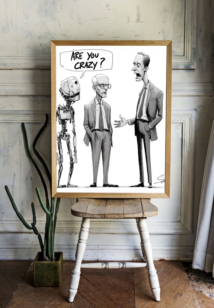 Are You Crazy? Typography Poster. — room view 1