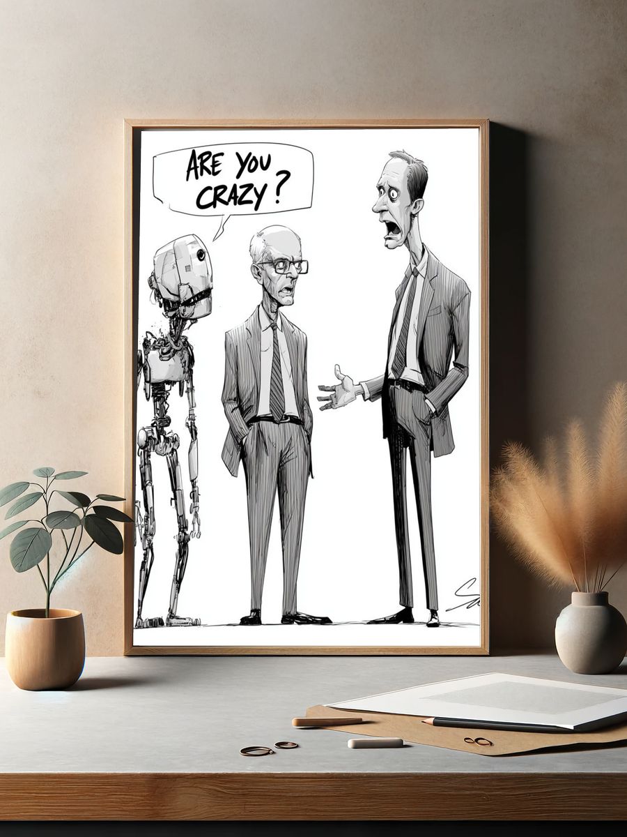 Are You Crazy? Typography Poster. — room view 2