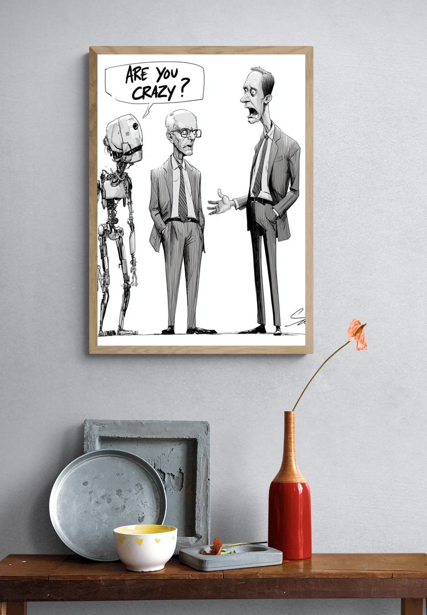 Are You Crazy? Typography Poster. — room view 3