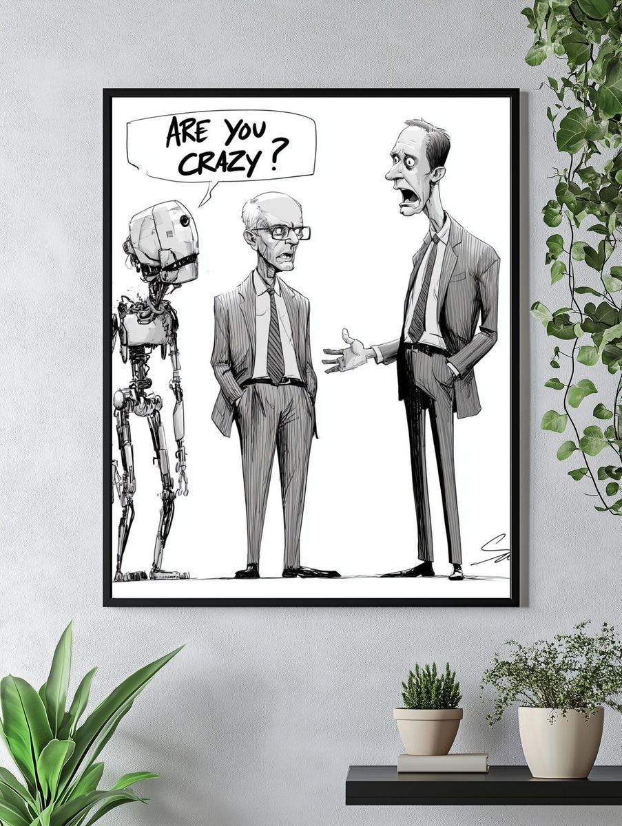 Are You Crazy? Typography Poster. — room view 4