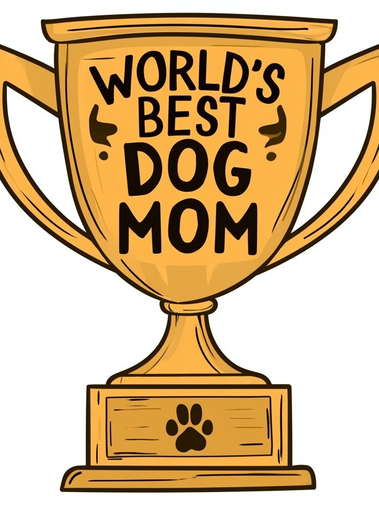 World's Best Dog Mom Typography Poster. poster detail