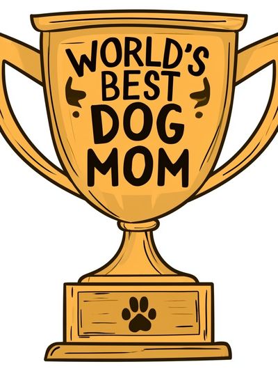 World's Best Dog Mom Typography Poster. poster