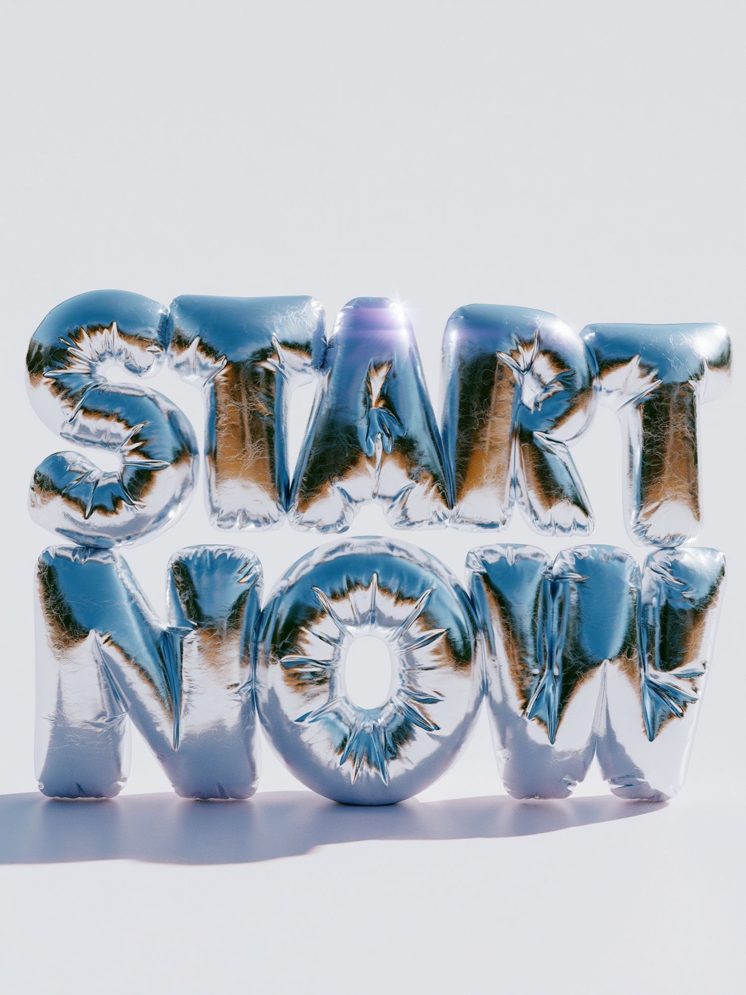 Start Now Typography Poster. poster detail