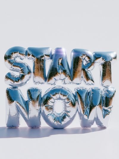 Start Now Typography Poster. poster