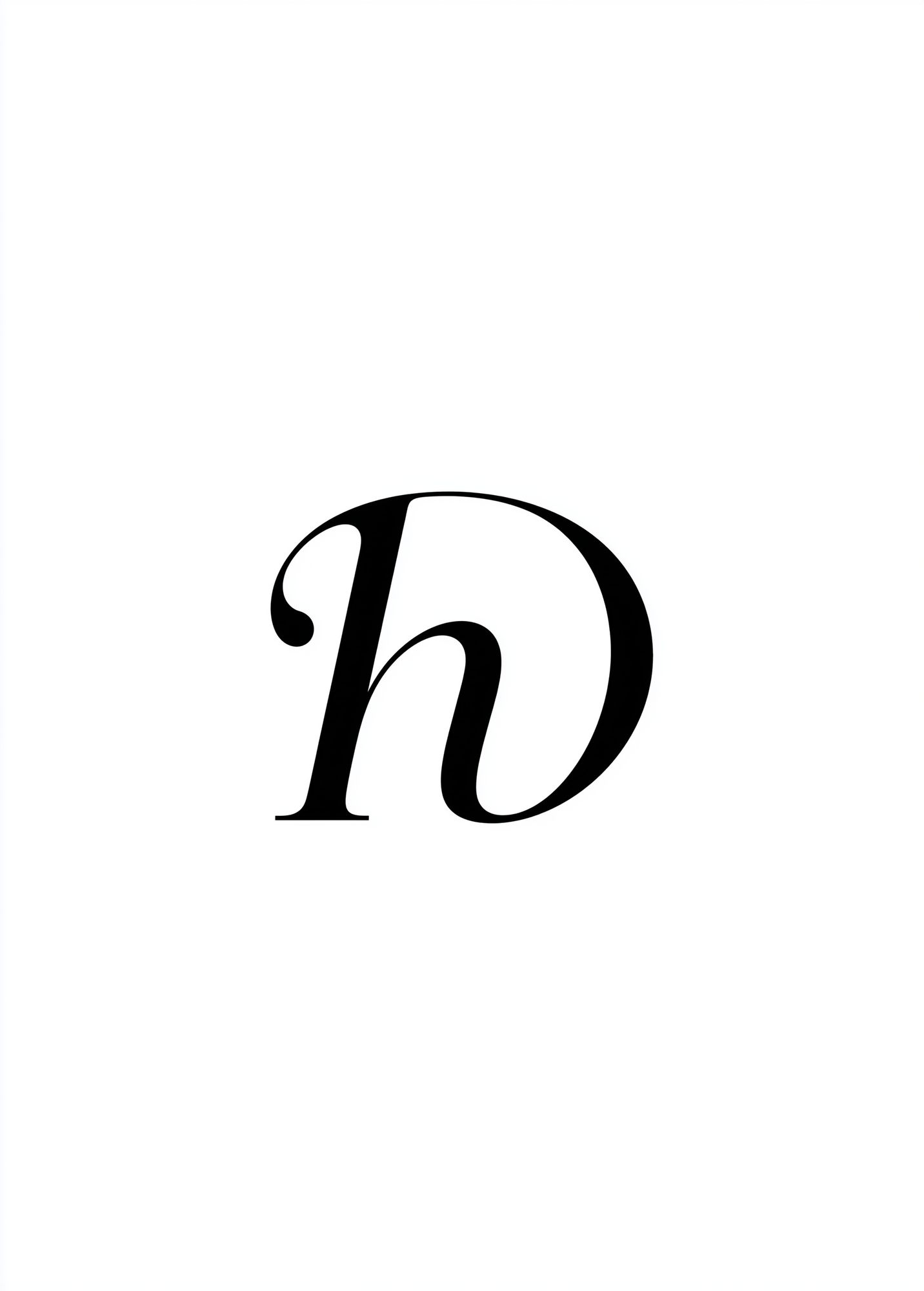 Minimal Monogram H Poster. poster — typography art