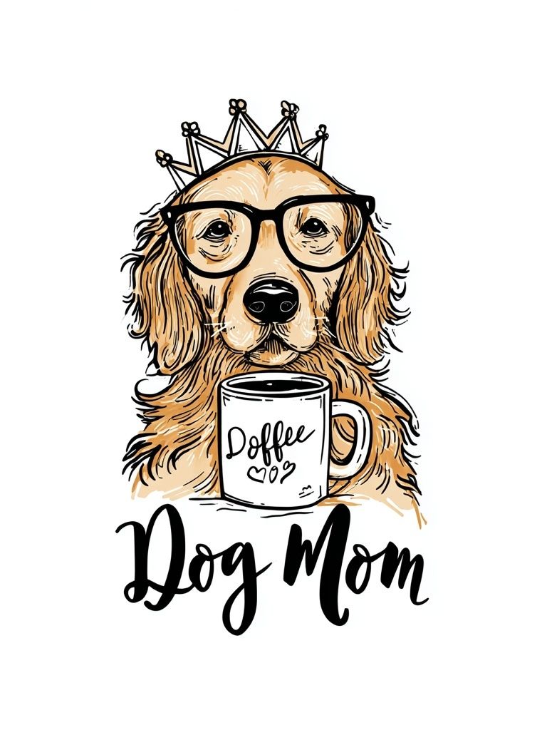 Dog Mom Typography Poster. poster detail