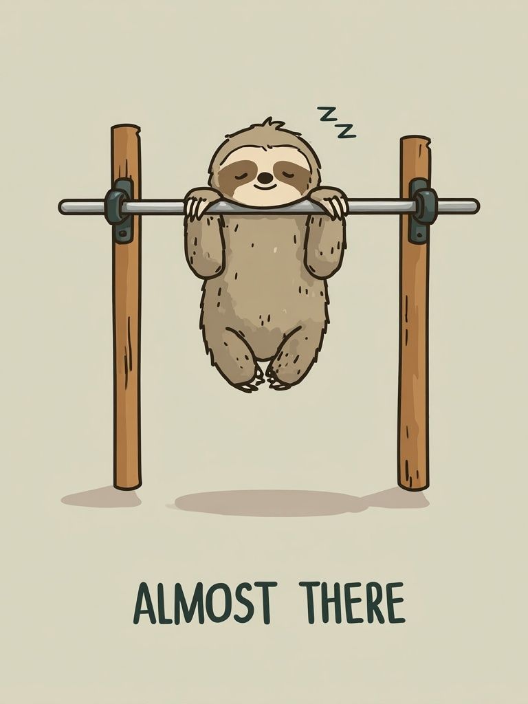 Almost There Sloth Typography Poster. poster — typography art