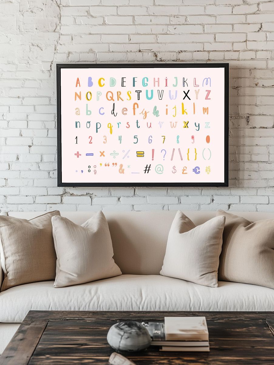 They Them Gothic Typography Poster. — room view 1