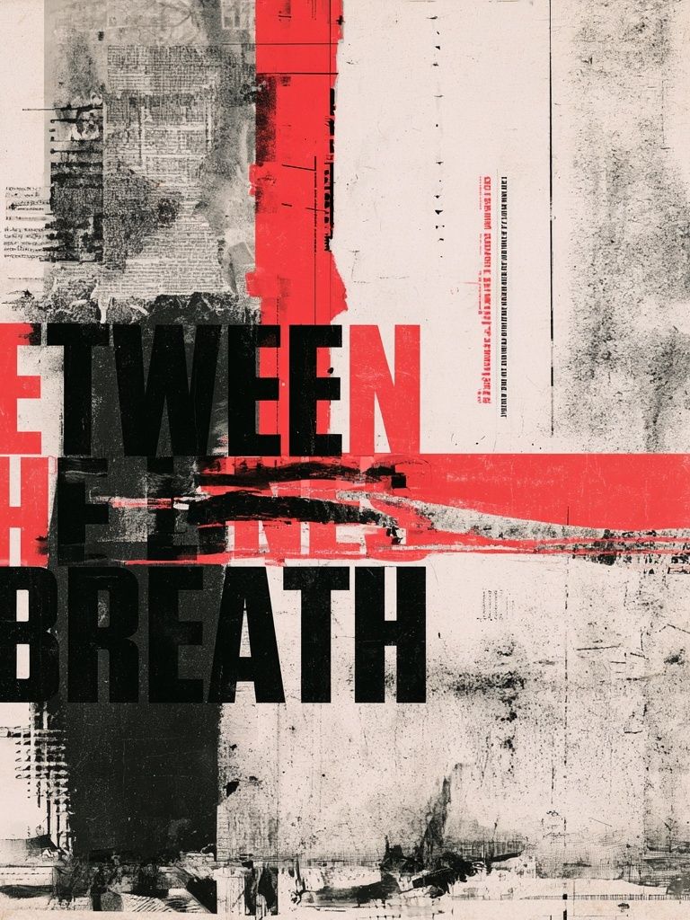 Between the Breath Typography Poster. poster detail