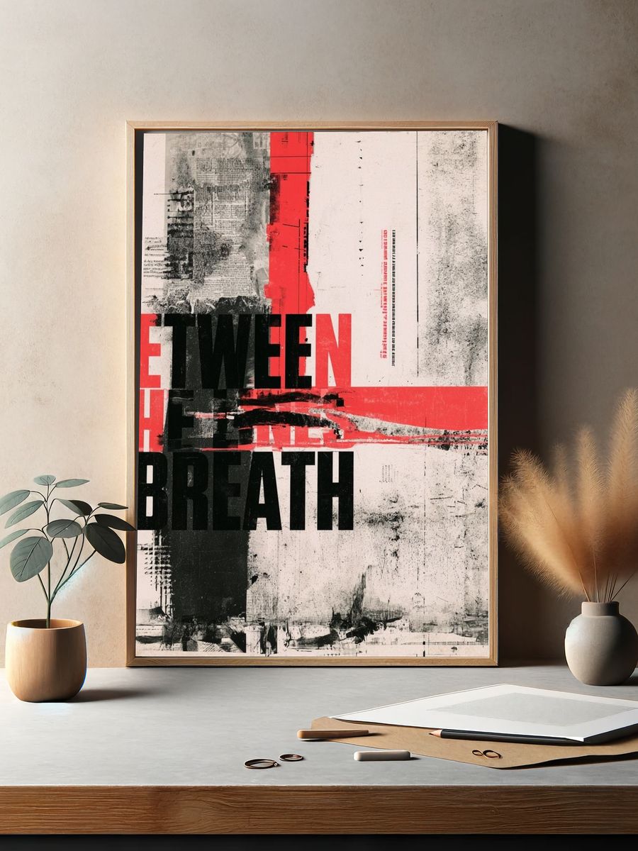 Between the Breath Typography Poster. — room view 2