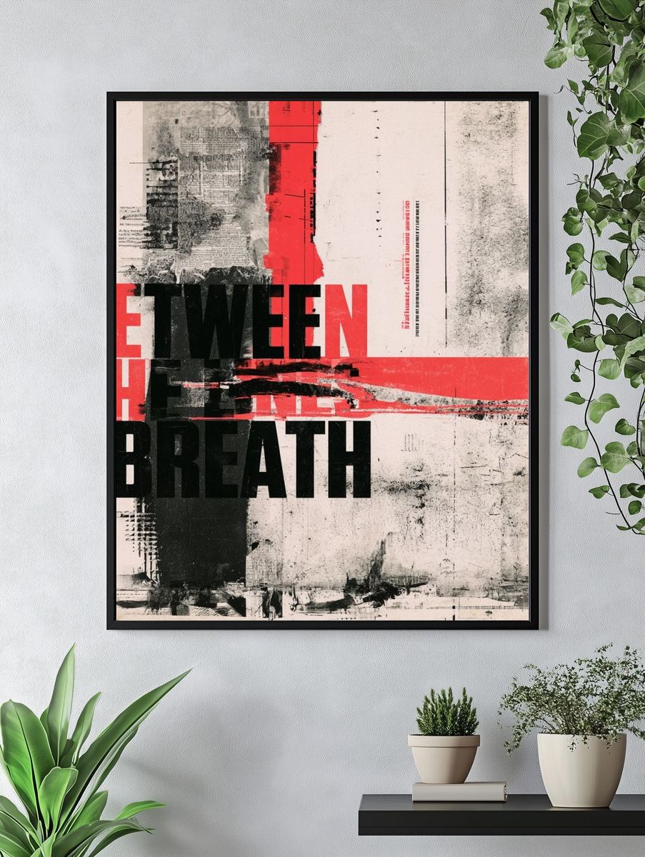 Between the Breath Typography Poster. — room view 4
