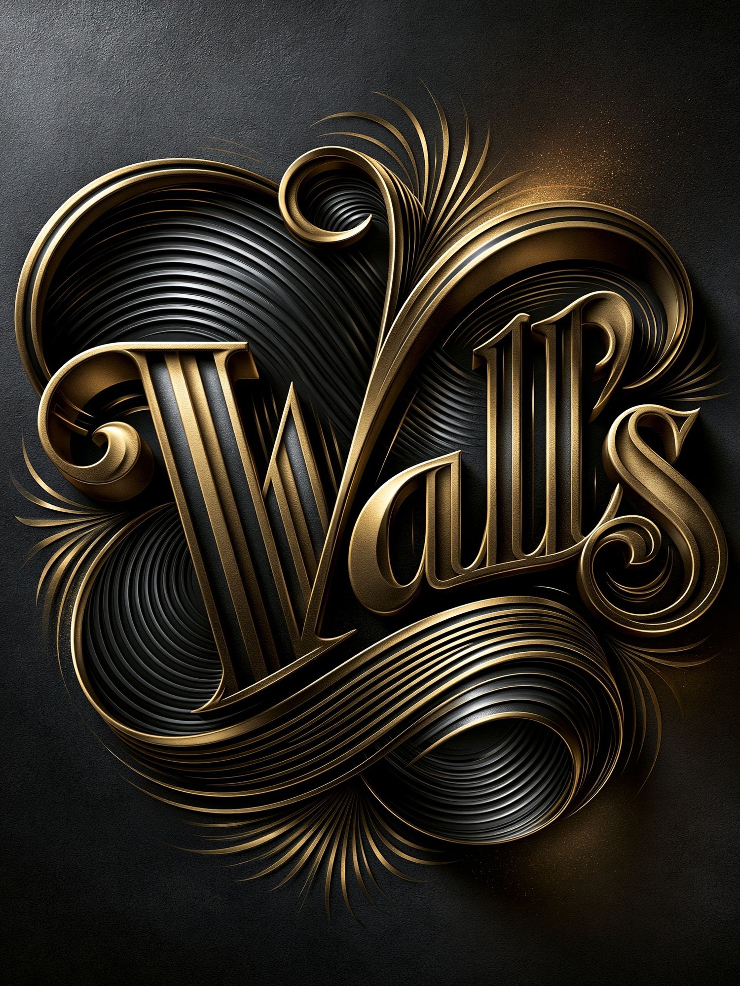 Valls Art Deco Typography Poster. poster detail
