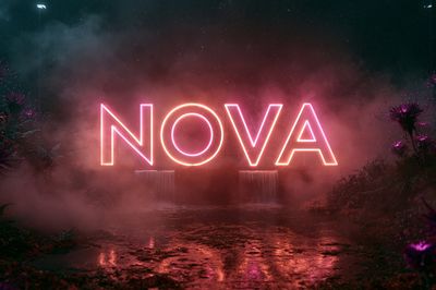 Nova Neon Typography Poster.