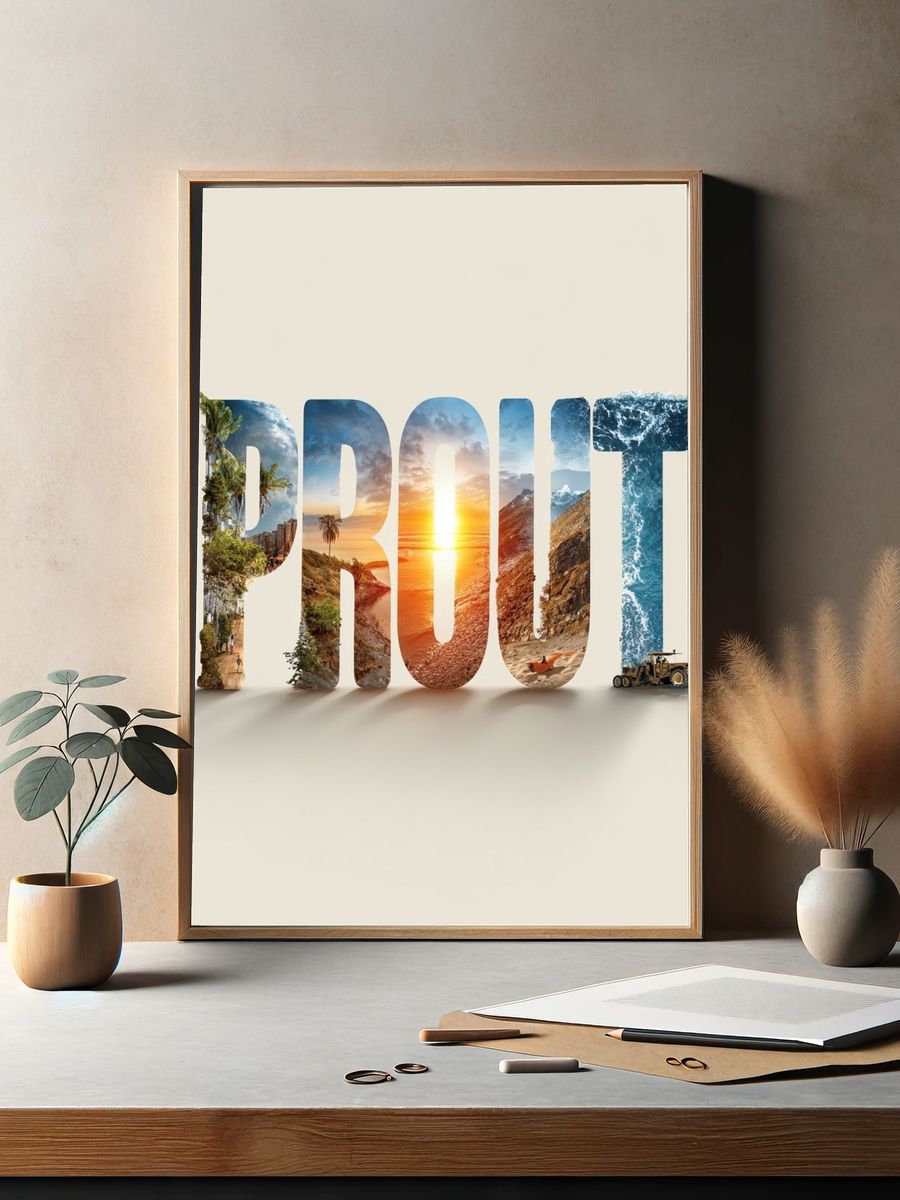 Proud Typography Poster. — room view 2