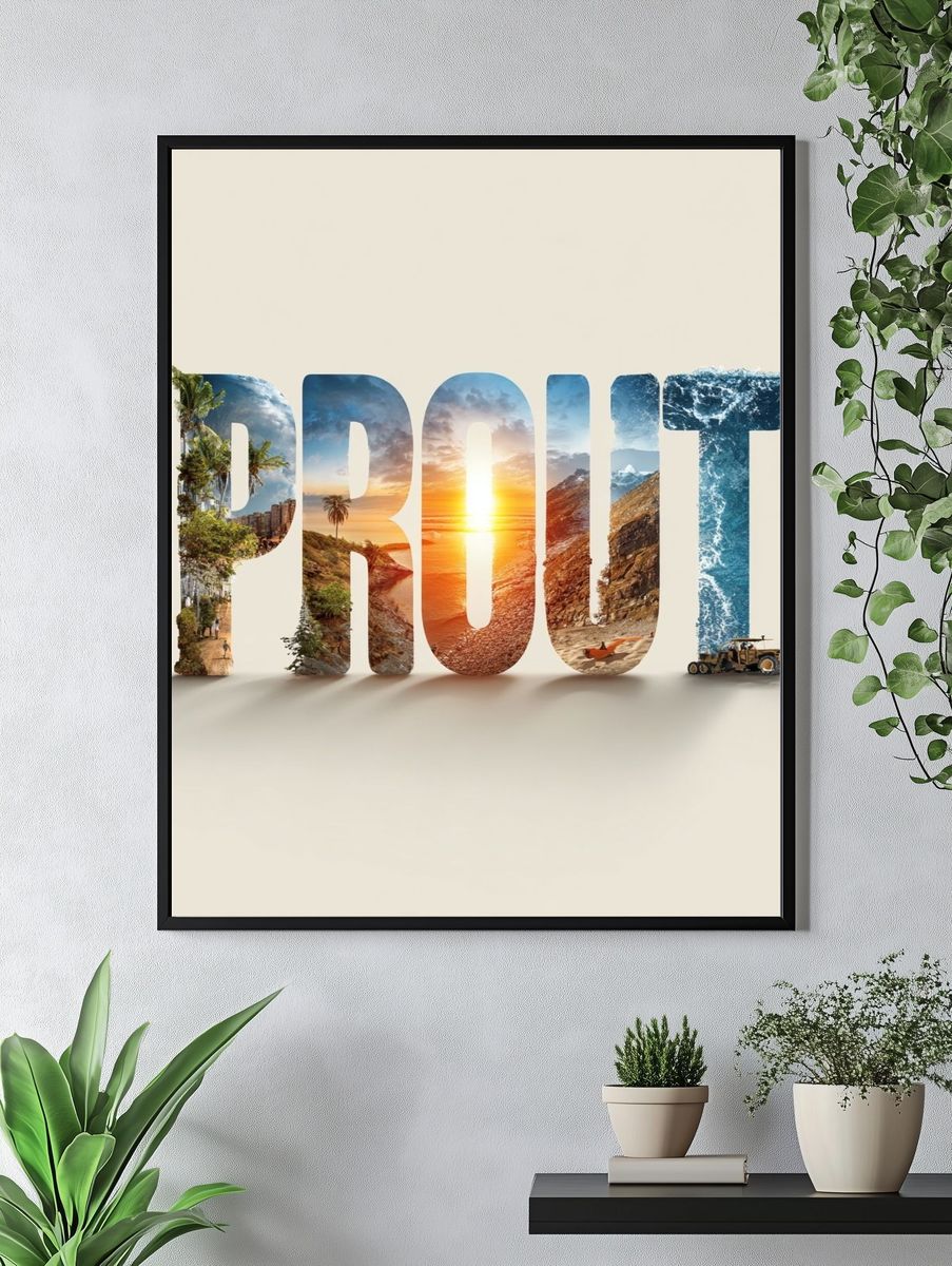 Proud Typography Poster. — room view 4