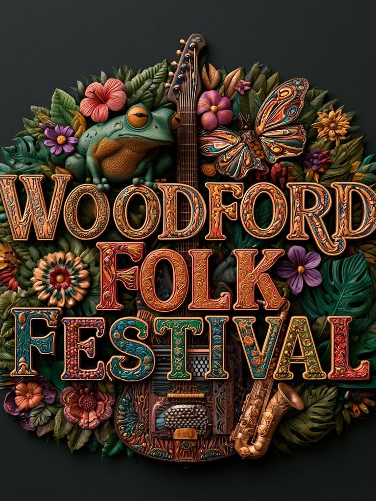 Woodford Folk Festival Typography Poster. poster — typography art
