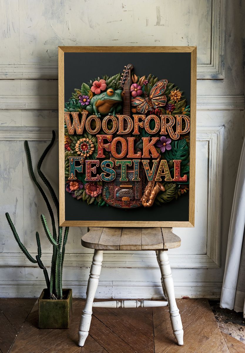 Woodford Folk Festival Typography Poster. room preview