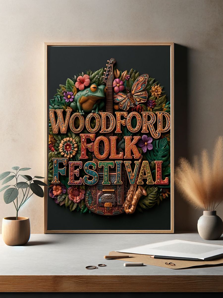 Woodford Folk Festival Typography Poster. — room view 2