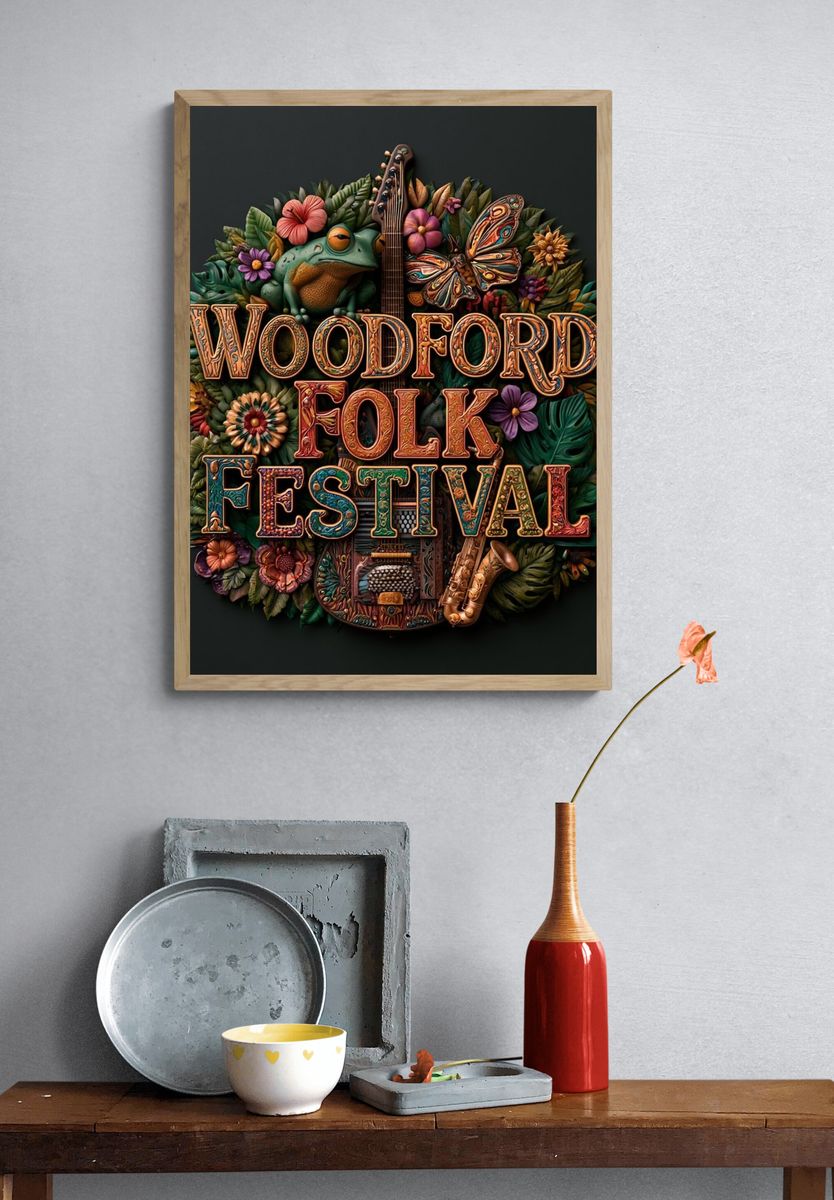 Woodford Folk Festival Typography Poster. — room view 3
