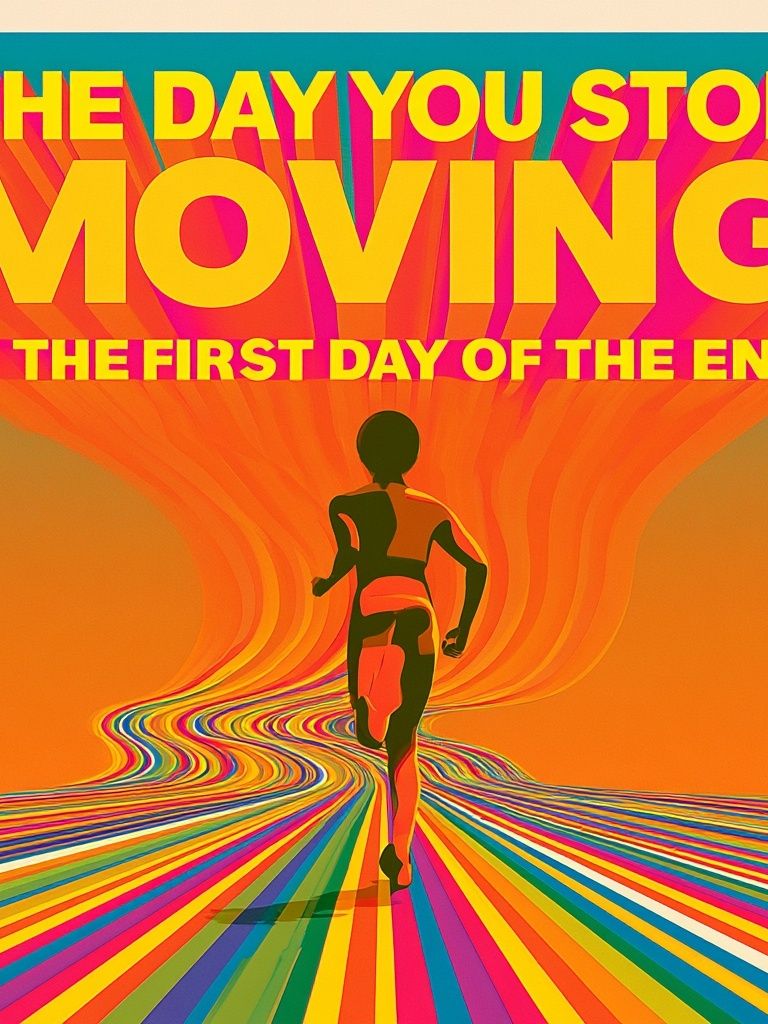 The Day You Stop Moving Typography Poster. poster — typography art