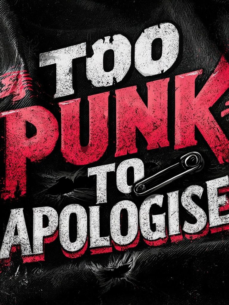 Too Punk to Apologise Typography Poster. poster — typography art