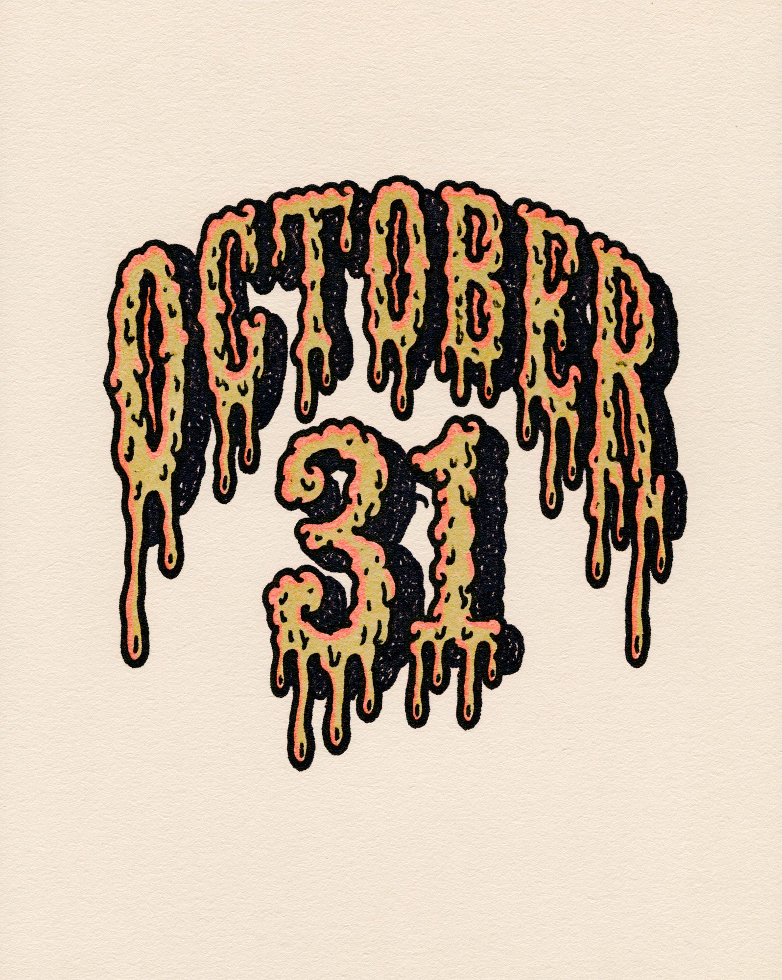 Drippy 31 Typography Poster. poster — typography art
