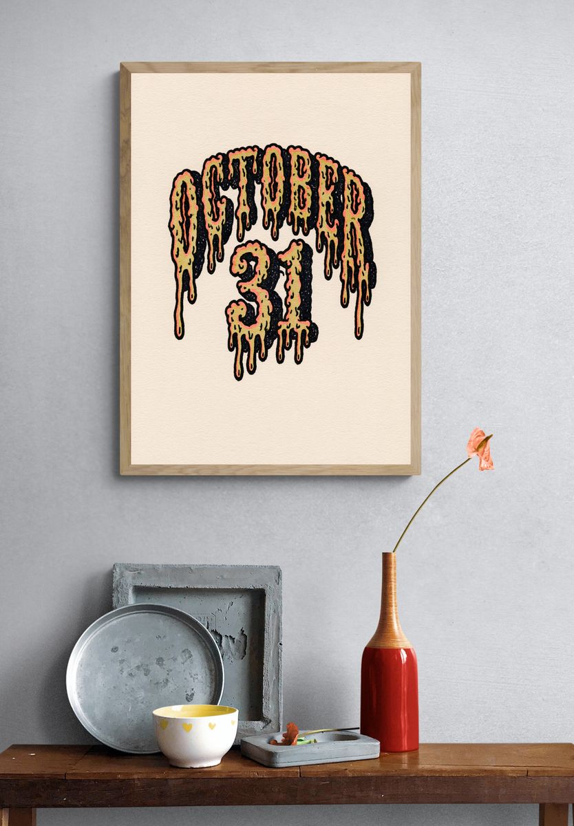 Drippy 31 Typography Poster. — room view 3