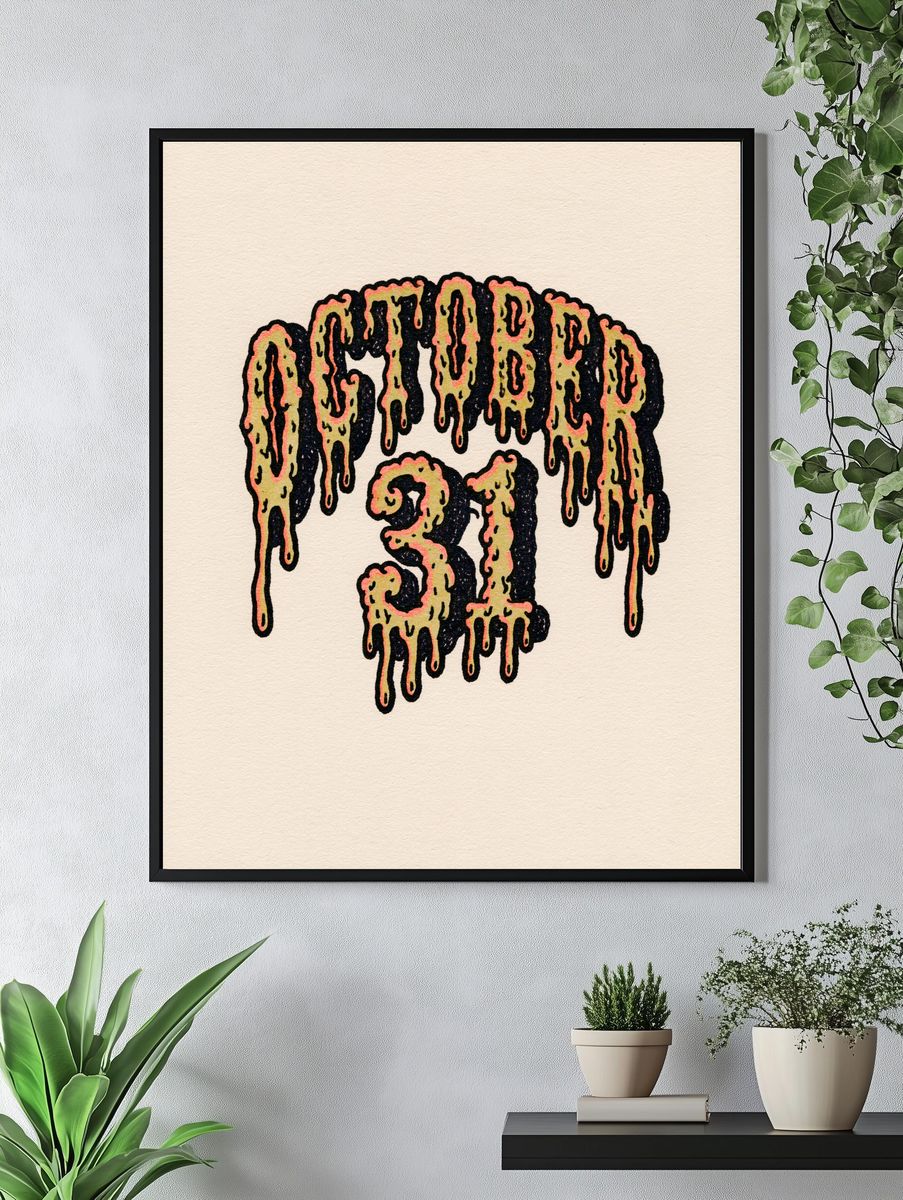 Drippy 31 Typography Poster. — room view 4