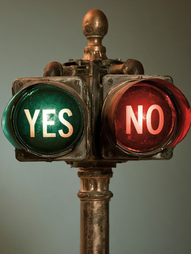 Yes No Signal Typography Poster. poster — typography art
