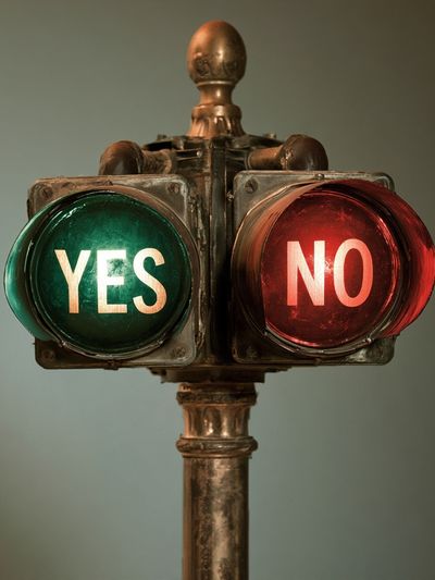 Yes No Signal Typography Poster. poster