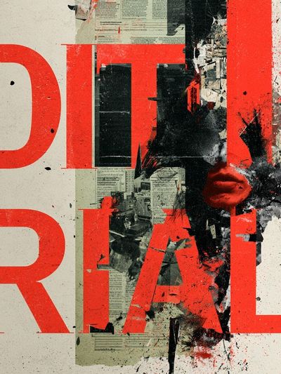 Editorial Collage Typography Poster. poster