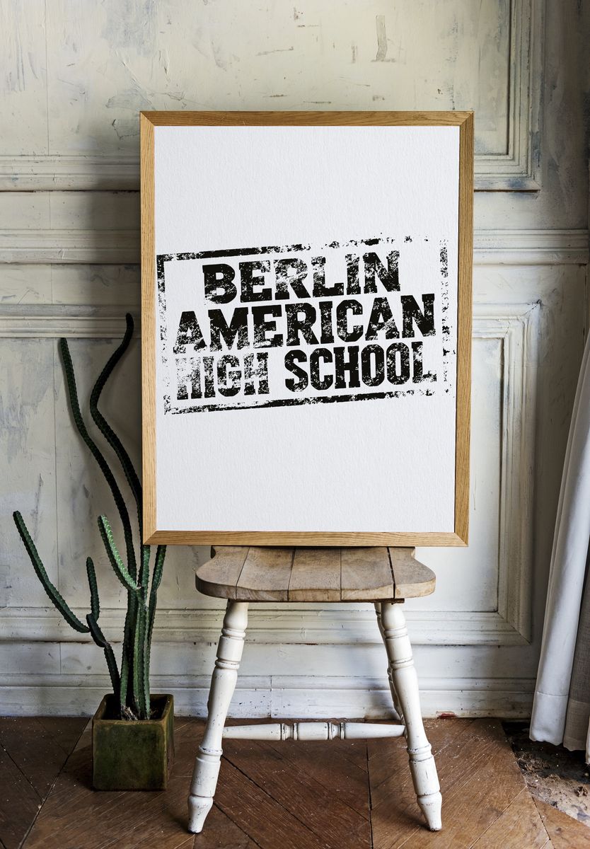 Berlin American High School Typography Poster. — room view 1